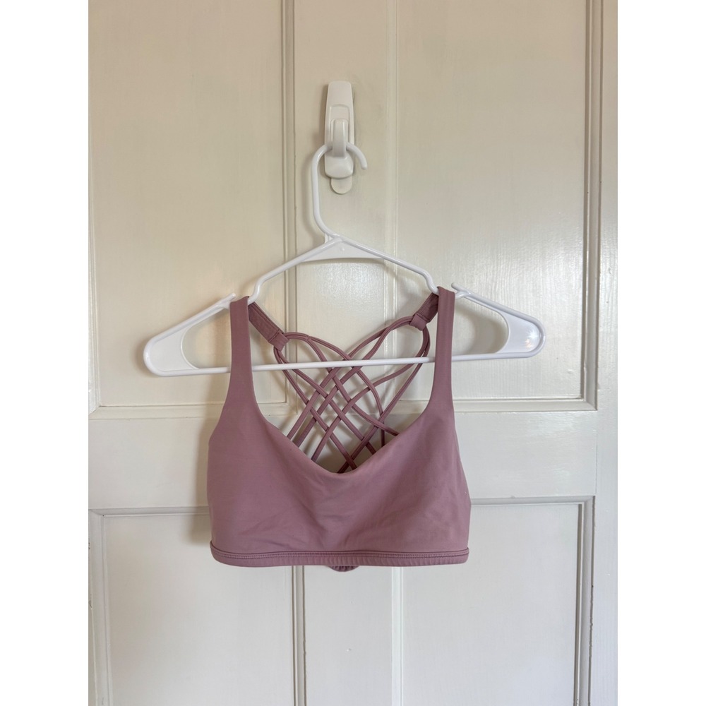 lululemon mauve pink Free to Be Bra light support size 6